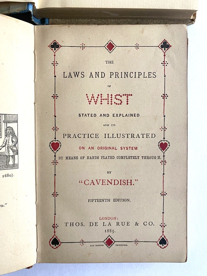 1885 Cavendish on Whist Playing Card Game Books Foto 4 de 4