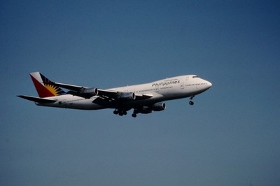 Dia N743PR Boeing 747-2J6B Philippines 29.05.1992 FRA 35mm gerahmt OP-K5-28
