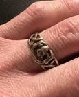 Sterling Silver Skull And Eagle Ring Size 9 Vintage