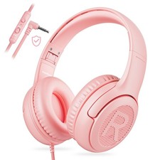 Kids Headphones with Microphone Foldable Stereo Tangle-Free 3.5mm Jack Wired ...