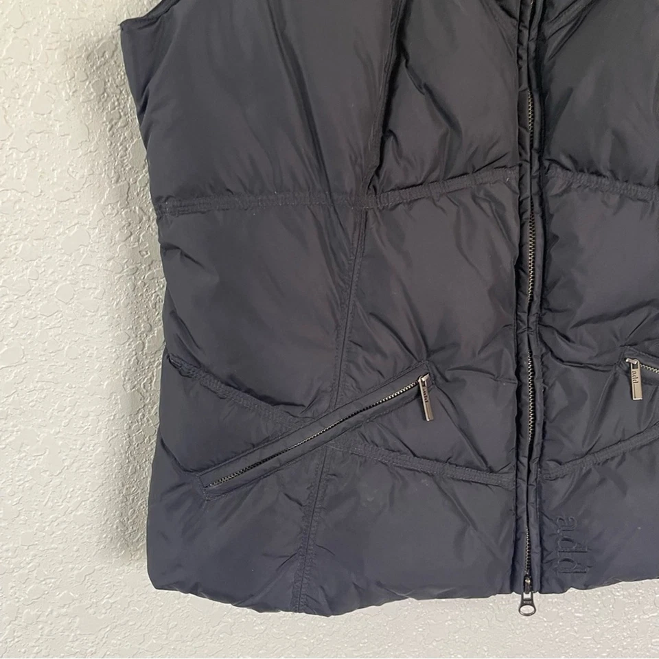 Add Goose Down Black Puffer Vest Quilted Size 12 - Image 3 of 4