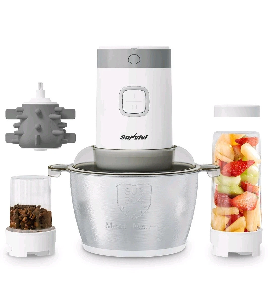 Best Sunvivi 4-IN-1 Food Processor Electric Chopper for Meat Grinder Vegetable
Opens in a new window