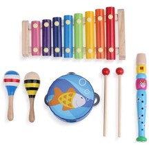 Kids Wooden Musical Instruments Set – Montessori Wooden Percussion Toy