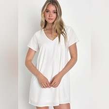Lulu's Freestyle White Shift Dress Size Small