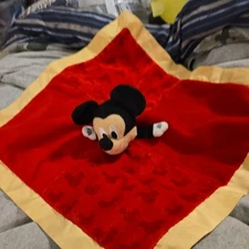 Kids Preferred Disney Mickey Mouse Red Yellow Lovey Security Blanket Blankie