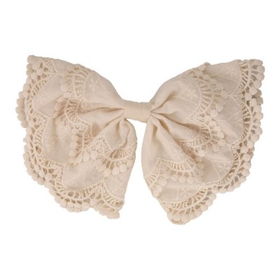 Lace And Bows Hair Clip Unique Spring Clasp Design Hairpin For Bridal Event