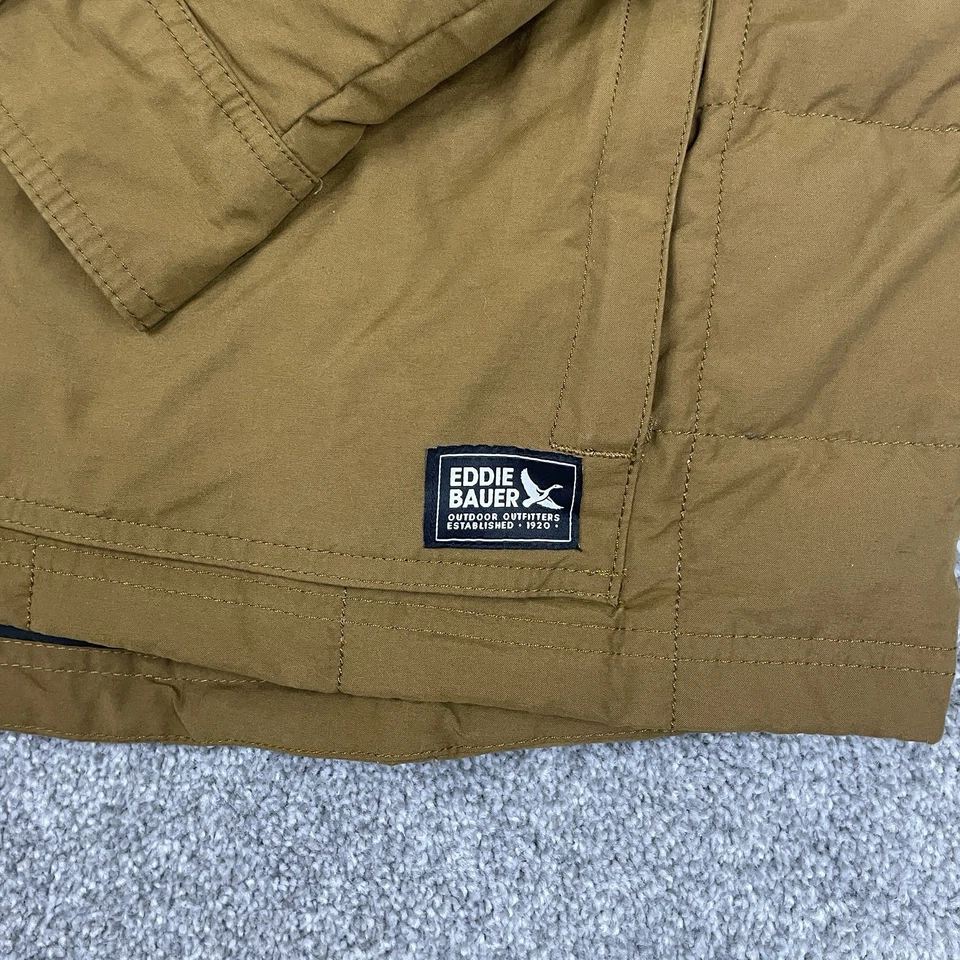 Eddie Bauer Emmons Down 650 Chamarra Para Hombres XL Pana Cuello Bordado Cremallera Completa Foto 4 de 4