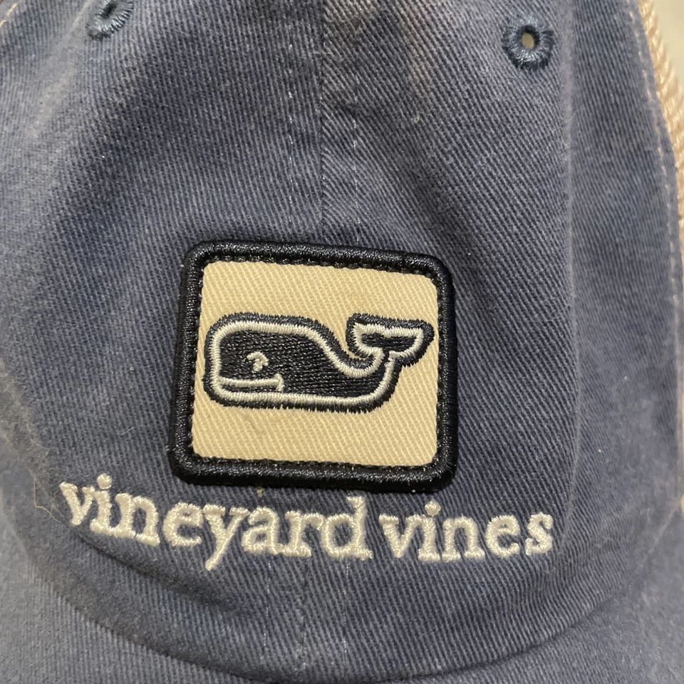 Sombrero de camionero Vineyard Vines con tirantes azul talla única malla ajustable espalda preppy Foto 2 de 4