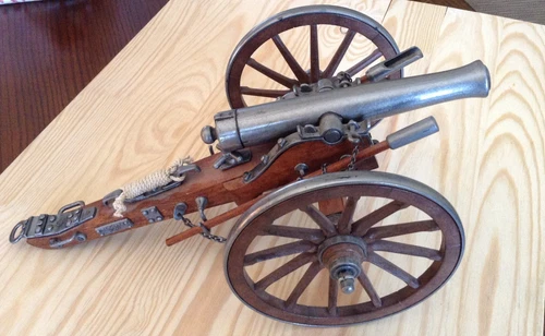 Military 15” DENIX Replica 1861 CIVIL WAR Cannon - Metal w/ Wood - Great Detail