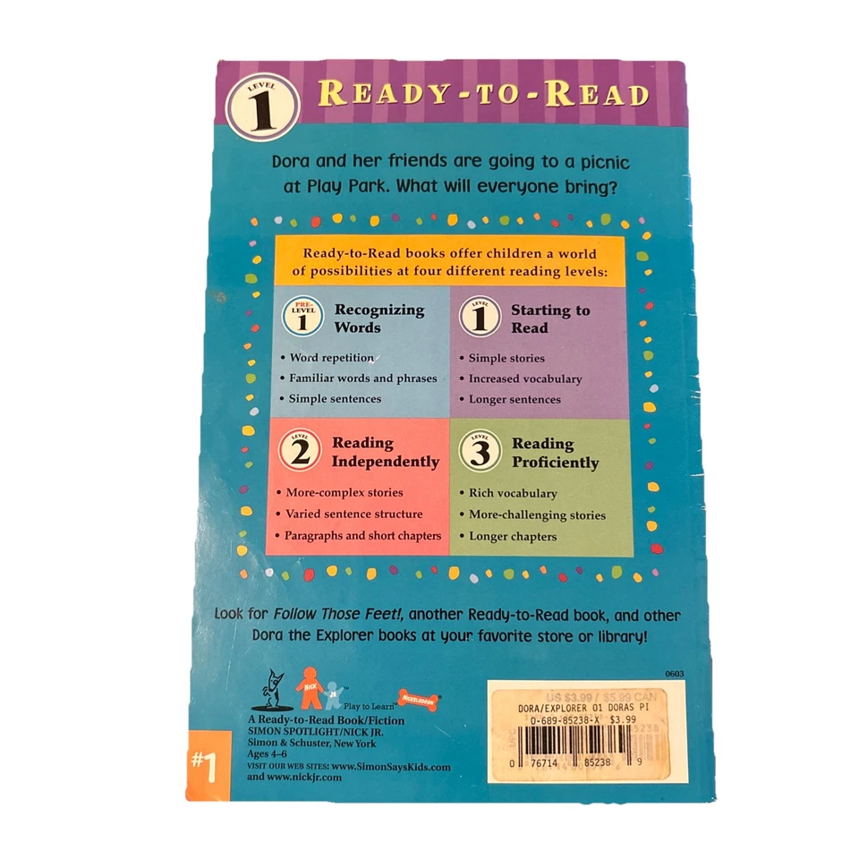 Dora the Explorer: Dora’s Picnic by Christine Ricci Paperback Ready-To-Read Book - Image 3 of 4