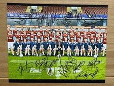 Hand Signed 10x8 Photo - Burnley FC 2010/11 season - 16 signatures