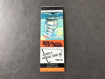 Matchbook Cover - Letarte's Package Liquor Store  Leominster Mass.