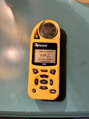 Kestrel 5500 Link Bluetooth Portable Weather Station - Yellow Mint Condition