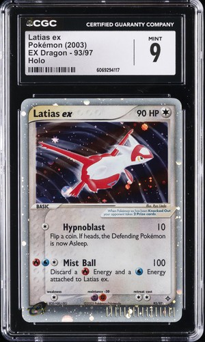 2003 POKEMON EX DRAGON HOLO #93 LATIAS EX CGC 9