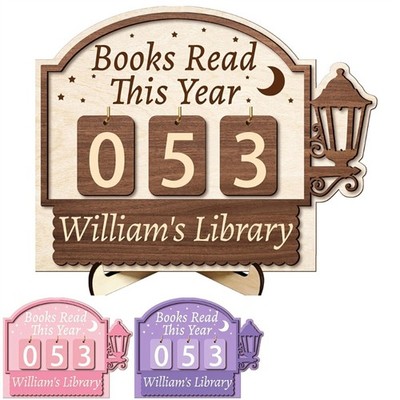 Simple Design Wooden Reading Progress Indicator Integrates Schools Home Office