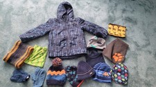Paket Winterjacke 3 in 1 Funktionsjacke Topolino 122 Mütze Schal etc Jungen
