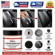 Advanced Leather Repair Kit Filler Vinyl DIY Car Seat Patch Sofa Rip Holes 20ml