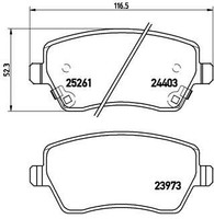 2X Brembo Bremsbelagsatz, Scheibenbremse P 56 086 Passend FüR Nissan