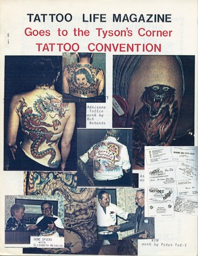 vintage original 1982 bob roberts shaw danzyl tattoo life needlepoint mag photo