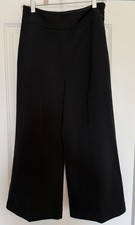 New Without Tags Women s Express High Wasted Cropped Relaxed Trouser Sz 6 Blk.