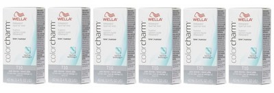 Wella Color Charm T10 Pale Blonde Permanent Liquid Hair Toner 1.4oz (6pack)