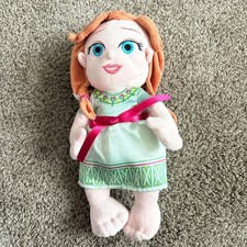 Disney Parks Babies Anna Plush Doll Frozen Red Hair Soft Stuffed Toy 12"