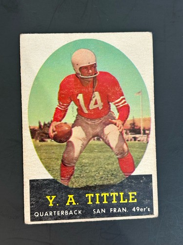 Y.A. Tittle #86 1958 Topps card
