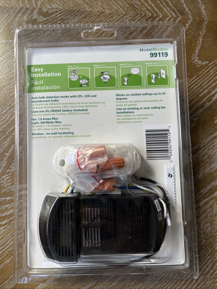 Hunter 99119 Universal 3 Speed Ceiling Fan and Light Remote Control New Sealed - Image 2 of 2