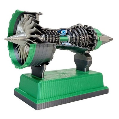 TR900 Turbofan Motor Modell 12cm Kunststoff Elektronikmodul mit blauem LED Leuch