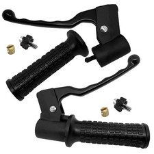 MF3845 Kit 2 Comando Nero in Ferro Destro Sinistro Gas Freno Domino Piaggio SI