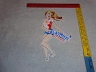 VINTAGE BLAUPUNKT AUTO CAR RADIO WOMAN 11 3/4" PORCELAIN METAL GASOLINE OIL SIGN