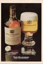Erlanger 1980 Vintage Beer Print Ad 12oz Bottle Glass Classic