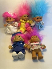 TROLL LOT, LOOSE LOT OF 5 TROLLS, RUSS VARIETY, TREASURE TROLL & MORE!