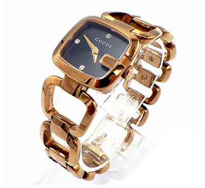 GUCCI G Collection 125.5 GP Quartz 3 Diamond Bracelet 24mm Women's Watch