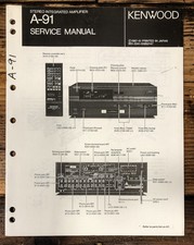 Kenwood A-91 Amplifier Service Manual *Original*