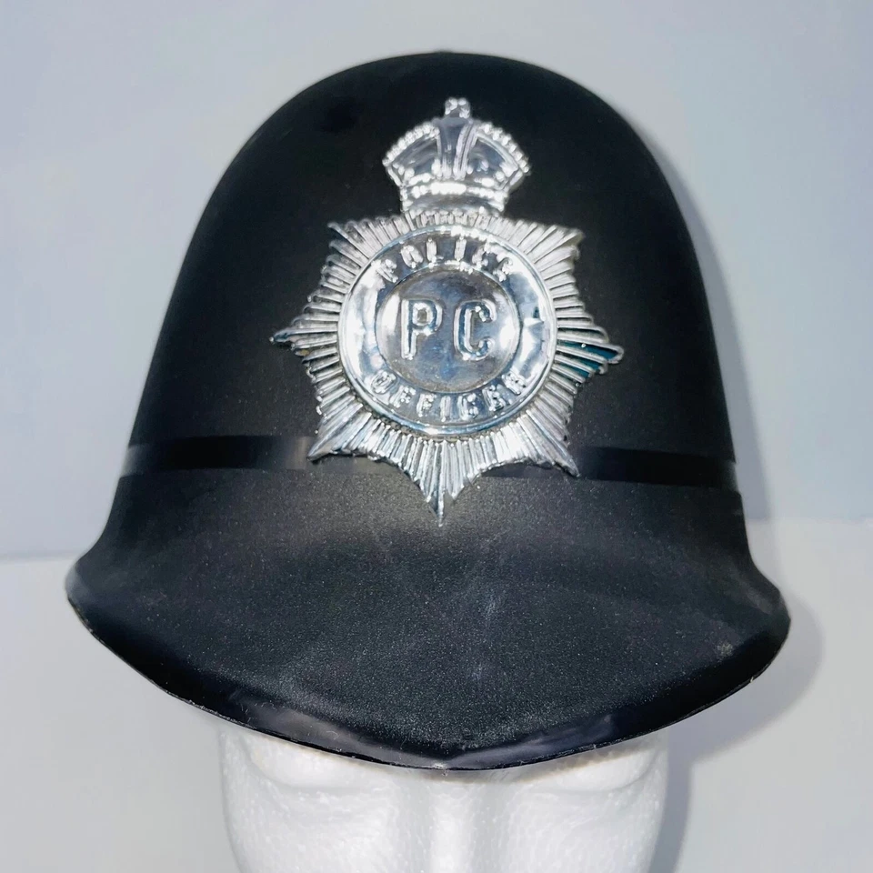 Disfraz de oficial de policía negro británico disfraz plateado teatro disfraz Halloween Foto 3 de 4