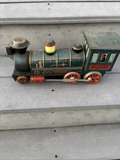 Vintage 1960s Western Tin Litho Locomotive Train Modern Toys Japan- Untested 