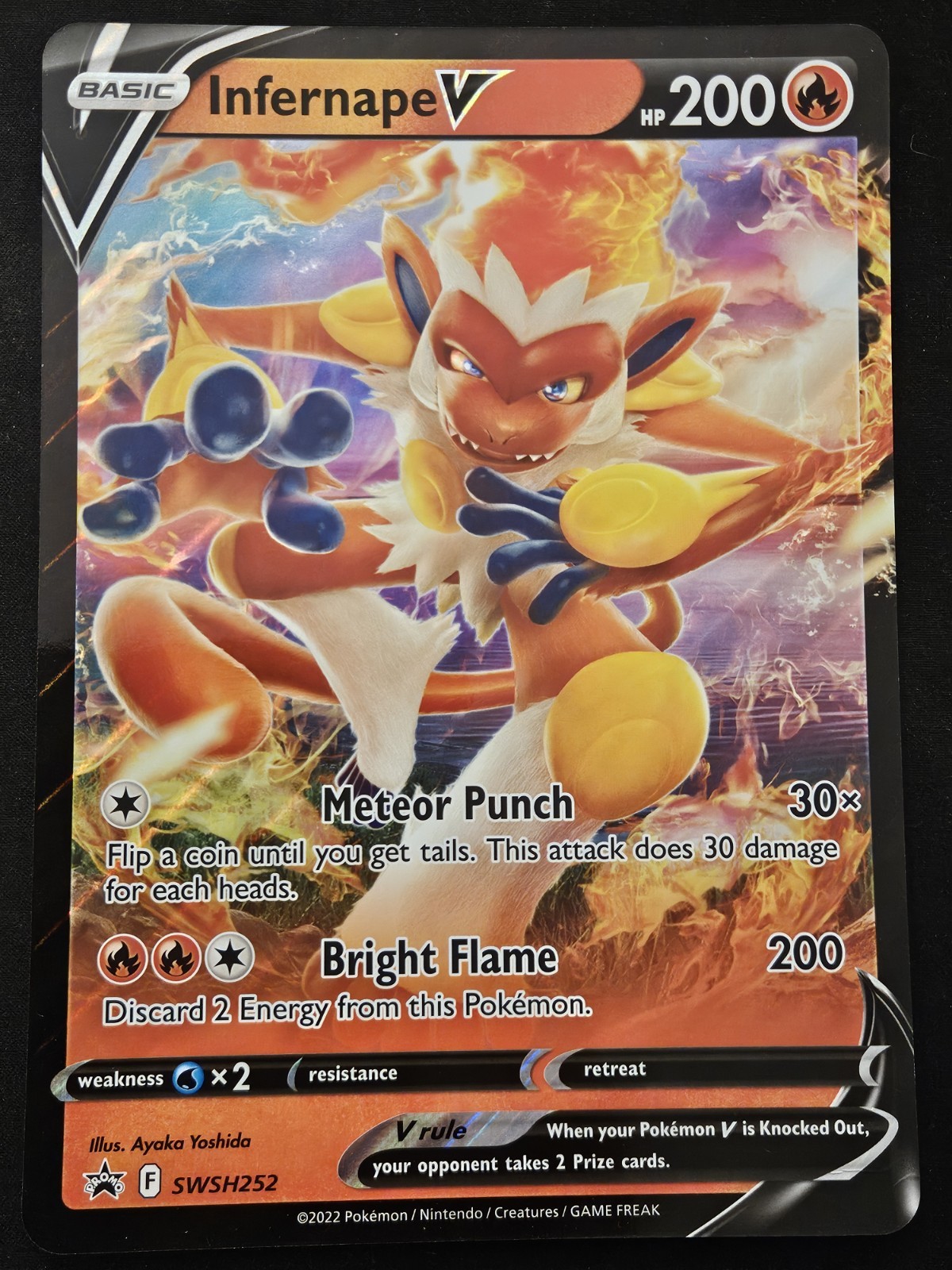 JUMBO Infernape V SWSH252 Black Star Promos Holo Pokémon TCG 2022 NM OVERSIZED