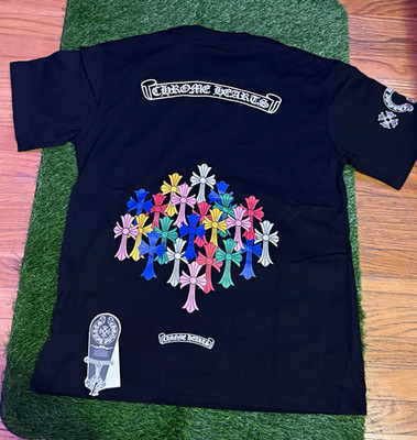 Chrome Hearts Black Cotton Jersey Pocket Graphic Cross Logo Tee Mens M