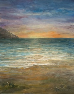 New Scenic Ocean Painting by Gina Vann 100% Linen Canvas