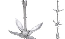 Folding Grapnel Anchor   For Small Craft and Dinghies   Multiple Sizes 1.5-lb