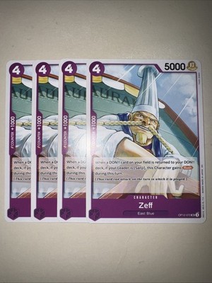 OP12-072 Zeff X4 Playset One Piece Card Game TCG CCG Englisch
