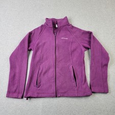 Columbia Jacket Womens Large Magenta Full Zip Fleece Pockets