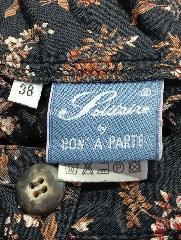 SOLITAIRE Midirock Damen Rock Gr. DE 38 schwarz-braun-hellorange Casual-Look - Bild 4 von 4