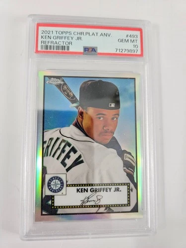 2021 Topps Chrome Platinum Anv Ref Ken Griffey Jr. #493 PSA 10 Seattle Mariners