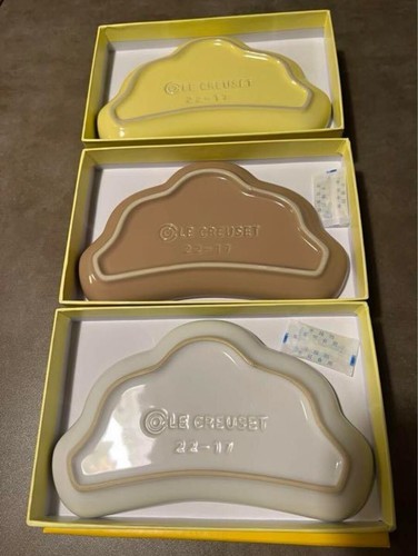Le Creuset Croissant Dish 3 Color Set 2018 Spring & Summer Collection W/Box New - Picture 3 of 5