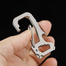 EDC Titanium Alloy Car Keychain Porable Carabiner Key Chain Buckle Ring Hanging