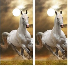 White Horse Running Cornhole Board Decal Wrap Wraps