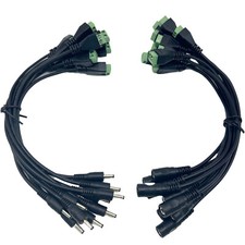 Cable terminal Balun video hembra macho de alimentación CCTV DC de 3,5 mm x 1,35 mm tornillo