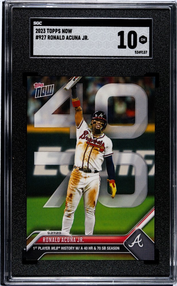 2023 Topps Now #927 Ronald Acuna Jr. SGC 10 GEM MINT Braves | eBay